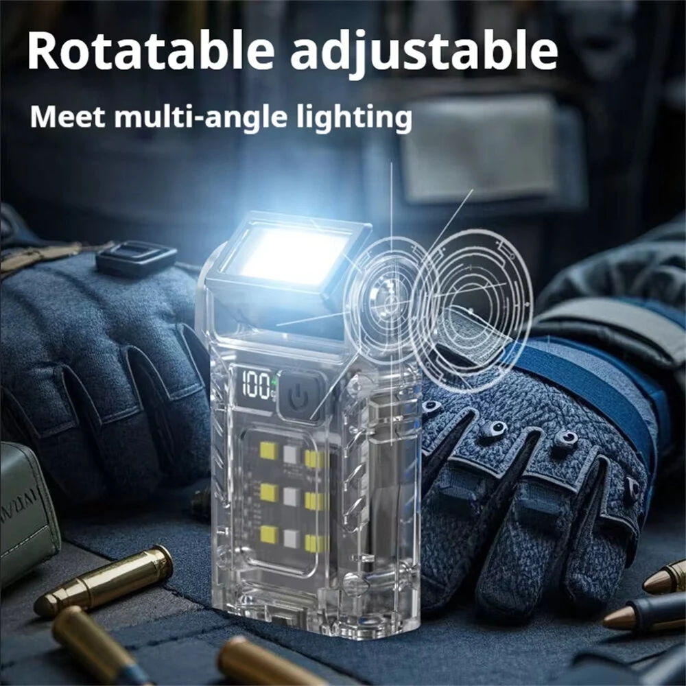 Multifunctional Work Light USB-C Rechargeable Outdoor Tourch Portable COB+LED Powerful Flashlight for Camping Fishing Walking — view 7