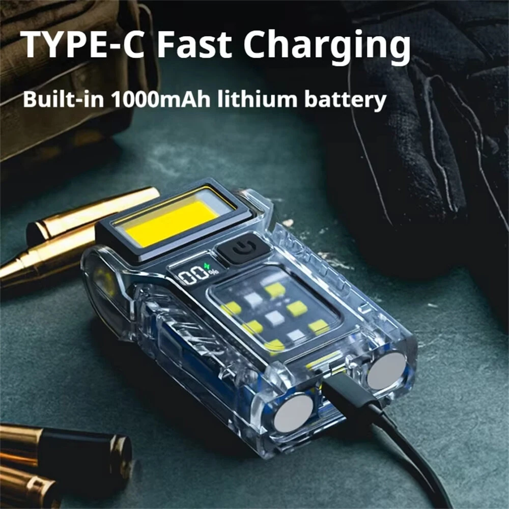 Multifunctional Work Light USB-C Rechargeable Outdoor Tourch Portable COB+LED Powerful Flashlight for Camping Fishing Walking — view 8