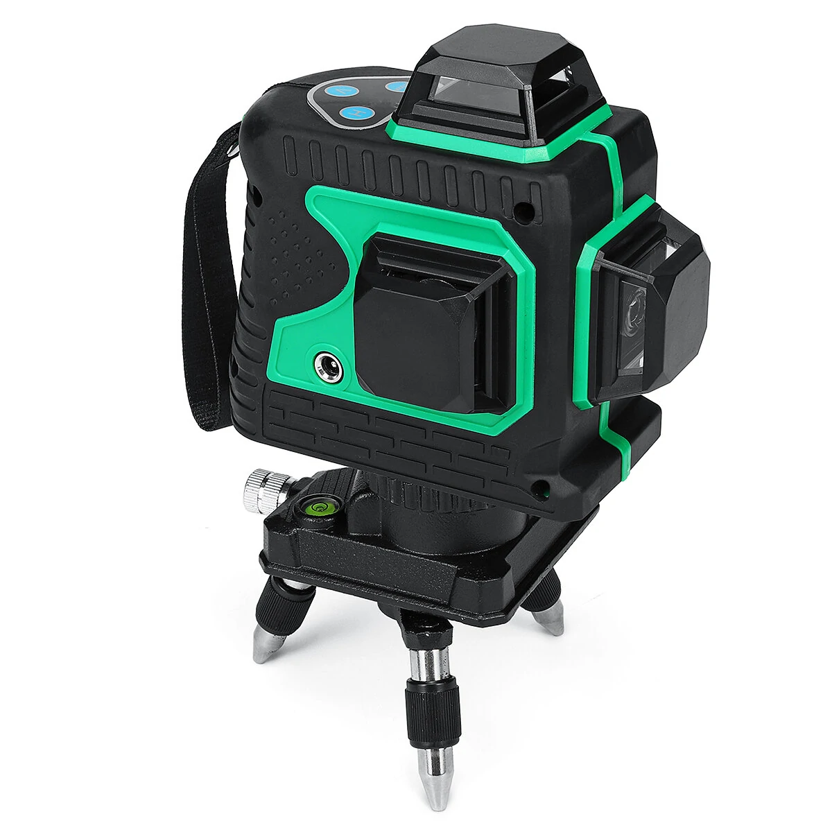 MUSTOOL 3D Green Auto Laser Level 12 Lines 360° Horizontal & Vertical Cross Build Tool Measuring Tools with 2 Batteries — view 6