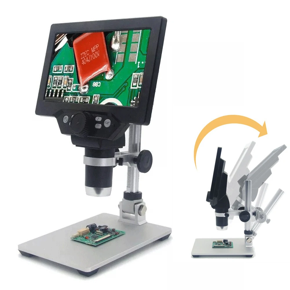MUSTOOL G1200 Digital Microscope 12MP 7 Inch Large Color Screen Large Base LCD Display 1-1200X Continuous — view 3