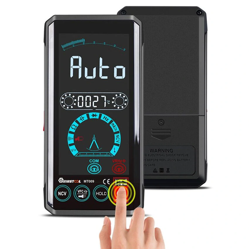 MUSTOOL MT009 4.4-Inch Touch Screen Smart True RMS Digital Multimeter Automatic Measurement with VFC Fuctiuon Current Voltage Test 6000 Counts Dispaly — view 2