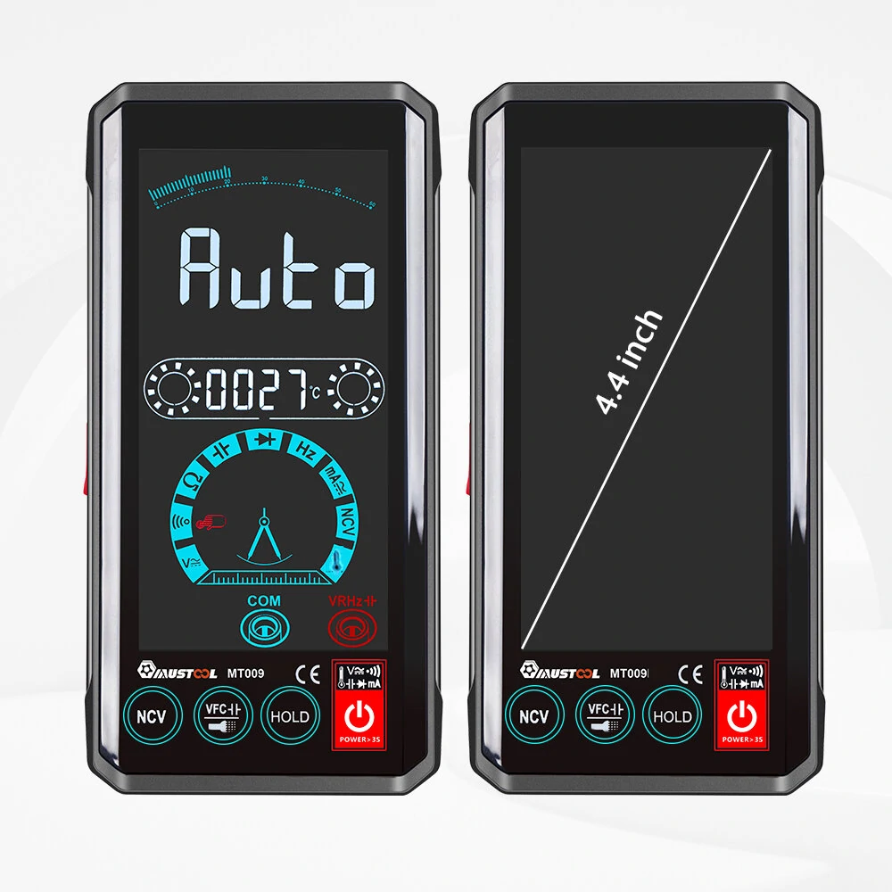 MUSTOOL MT009 4.4-Inch Touch Screen Smart True RMS Digital Multimeter Automatic Measurement with VFC Fuctiuon Current Voltage Test 6000 Counts Dispaly — view 5