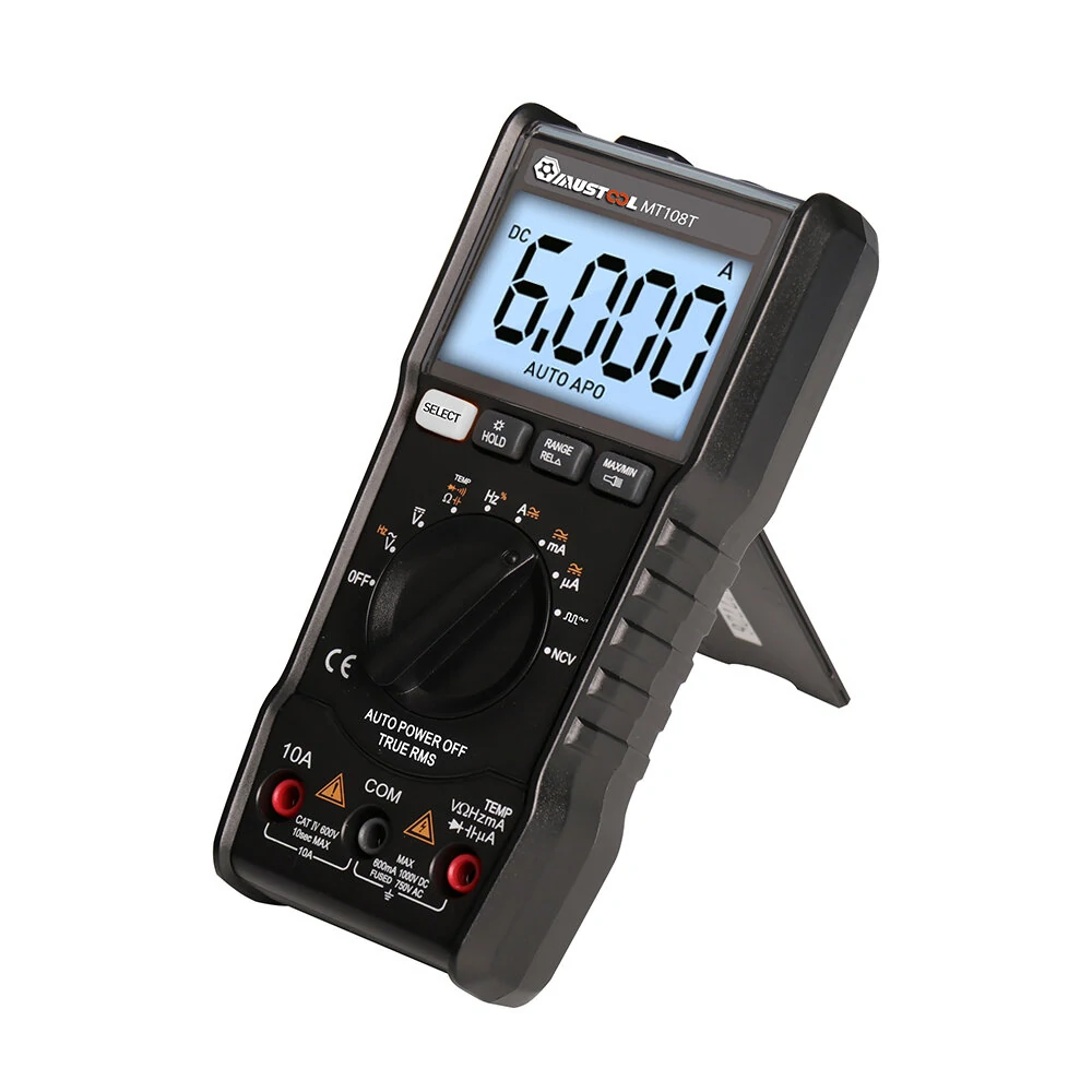 MUSTOOL MT108T True RMS NCV Temperature Tester Digital Multimeter 6000 Counts Backlight AC DC Current/Voltage Resistance Frequency Capacitance — view 4