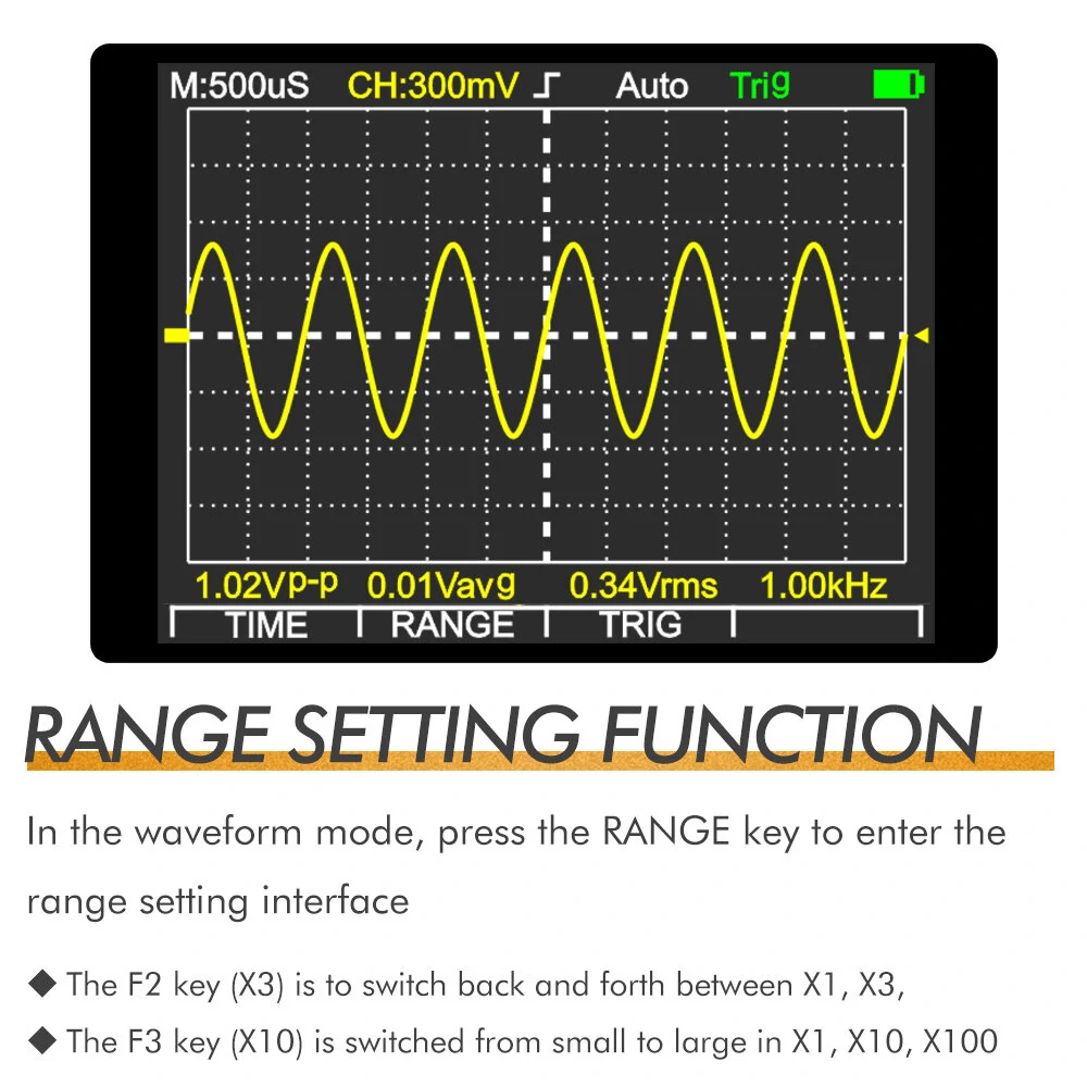 MUSTOOL MT8208 Intelligent Graphical Digital Oscilloscope Multimeter 2 in 1 With 2.4 Inches Color Screen 1MHz Bandwidth 2.5Msps Sampling Rate for DIY and Electronic Test Upgraded from MT8206 — view 5