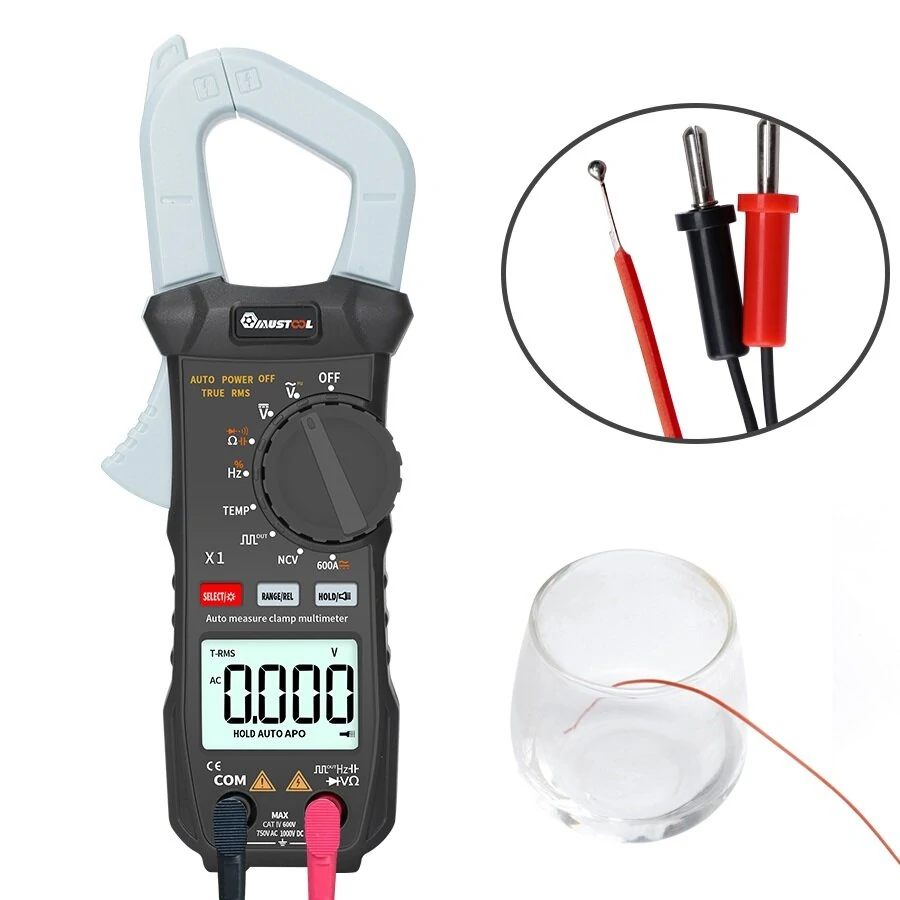 MUSTOOL X1 Pocket 6000 Counts True RMS Clamp Meter AC/DC Voltage&Current Digital — view 4