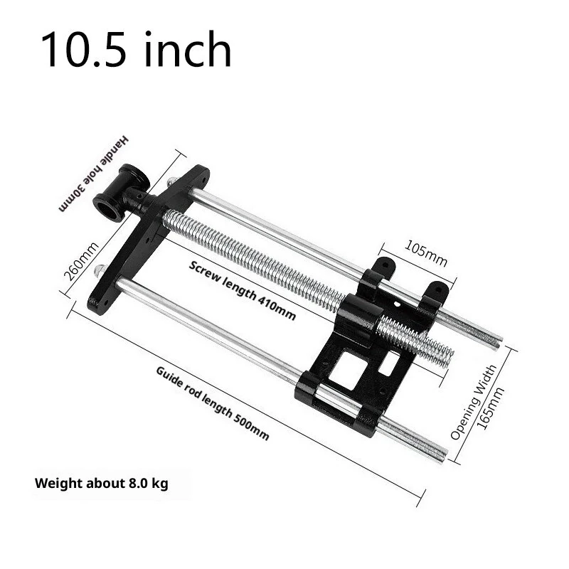 MYTEC Heavy Duty Ductile Cast Iron Bench Vise 6-3/8" Jaw Width 4-1/2" Max Opening Quick Release Industrial Workbench Clamp for Drill Press — view 8