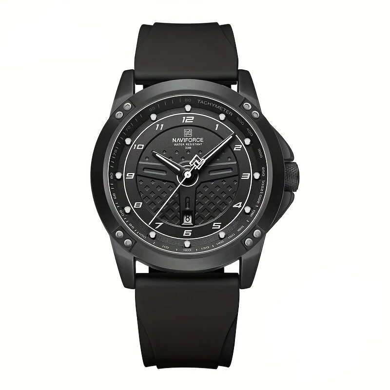 NAVIFORCE Men Silicone Strap Quartz Watch Waterproof Sports Digital Wrist Watch Casual Luminous Electronic Watch for Men — view 8
