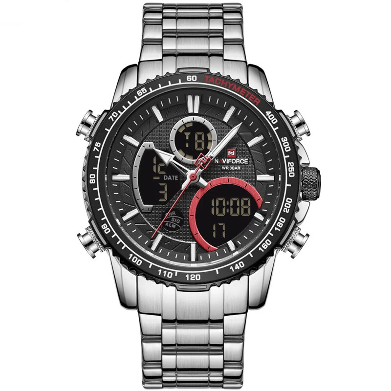 NAVIFORCE Multi-function Men Watch Night Light Waterproof Quartz Watch Timepiece Chronograph Date Sport Watch for Male — view 11