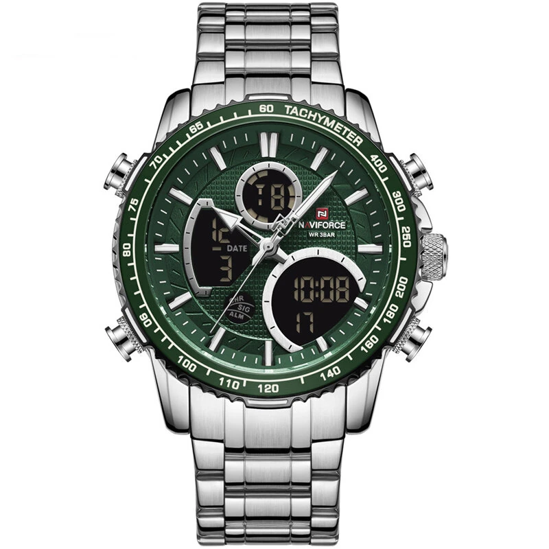 NAVIFORCE Multi-function Men Watch Night Light Waterproof Quartz Watch Timepiece Chronograph Date Sport Watch for Male — view 2