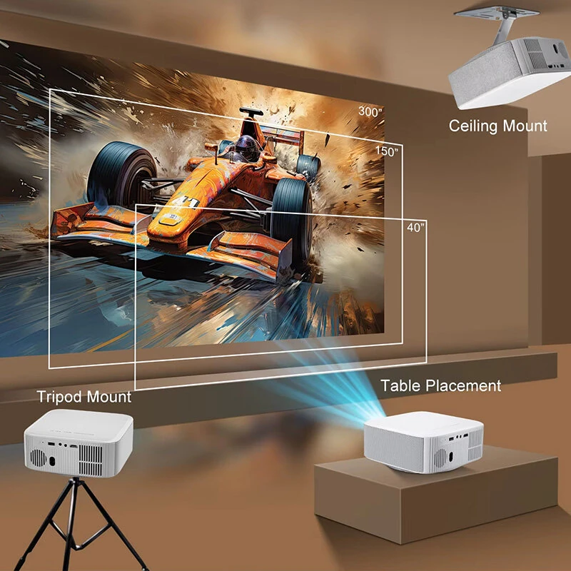 [Netflix Officially] Salange P92MAX Smart Projector Android 13 Licensed 12000 Lumens 1080P Native Auto Focus Keystone WiFi 6 Bluetooth 5.2 4K Supported Smart Home Cinema — view 6