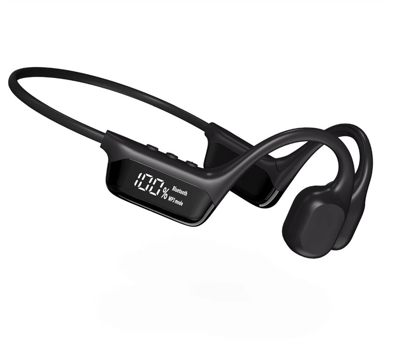 New Display Screen Bone Conduction Bluetooth 5.4 Earphone With 32GB Memory 360° Panoramic Sound High&Low Dual Diaphragm 3D Ultra-Sensory Display Screen IP68 Depth Wateproof and Sweatproof Earclips Sports Headphones — Pricio