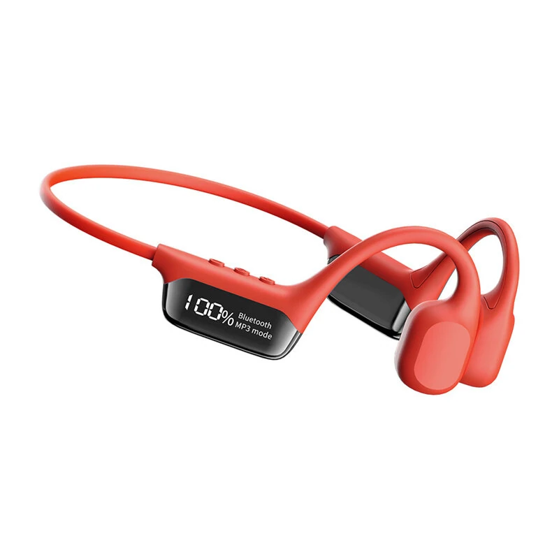 New Display Screen Bone Conduction Bluetooth 5.4 Earphone With 32GB Memory 360° Panoramic Sound High&Low Dual Diaphragm 3D Ultra-Sensory Display Screen IP68 Depth Wateproof and Sweatproof Earclips Sports Headphones — view 4