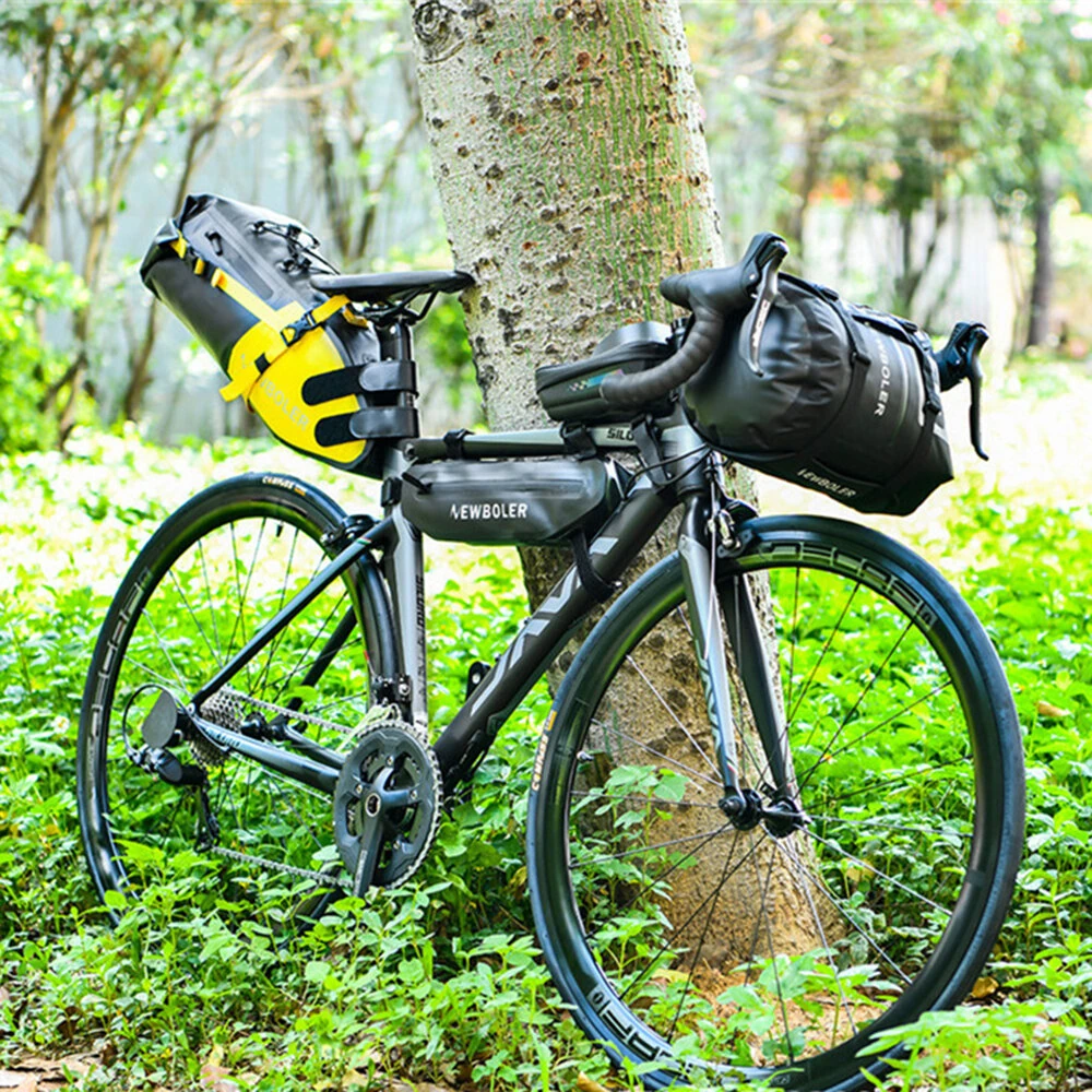 NEWBOLER Bicycle Triangle Bag Bike Frame Front Tube Bag Waterproof Cycling Bag Battery Pannier Packing Pouch for MTB Bike Road Bike — view 6