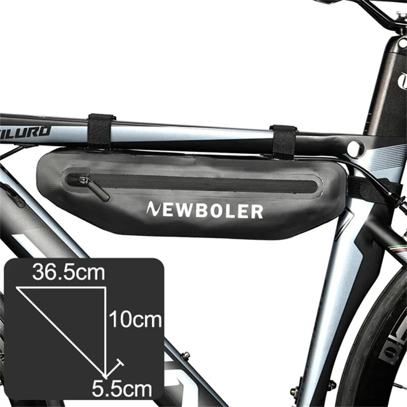 NEWBOLER Bicycle Triangle Bag Bike Frame Front Tube Bag Waterproof Cycling Bag Battery Pannier Packing Pouch for MTB Bike Road Bike — view 7