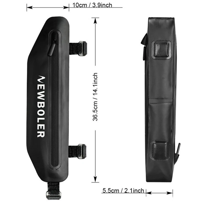 NEWBOLER Bicycle Triangle Bag Bike Frame Front Tube Bag Waterproof Cycling Bag Battery Pannier Packing Pouch for MTB Bike Road Bike — view 8