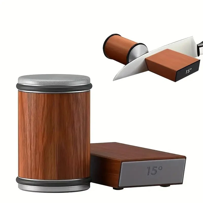 Newly Knife Sharpener Rolling Magnetic Knife Sharpener Kit Roller Edge Countertop Rolling Knife Sharpener Tool Two Sharpening Angles of 15° and 20° for Any Hardness Steel Makes Knife Sharpening — view 10