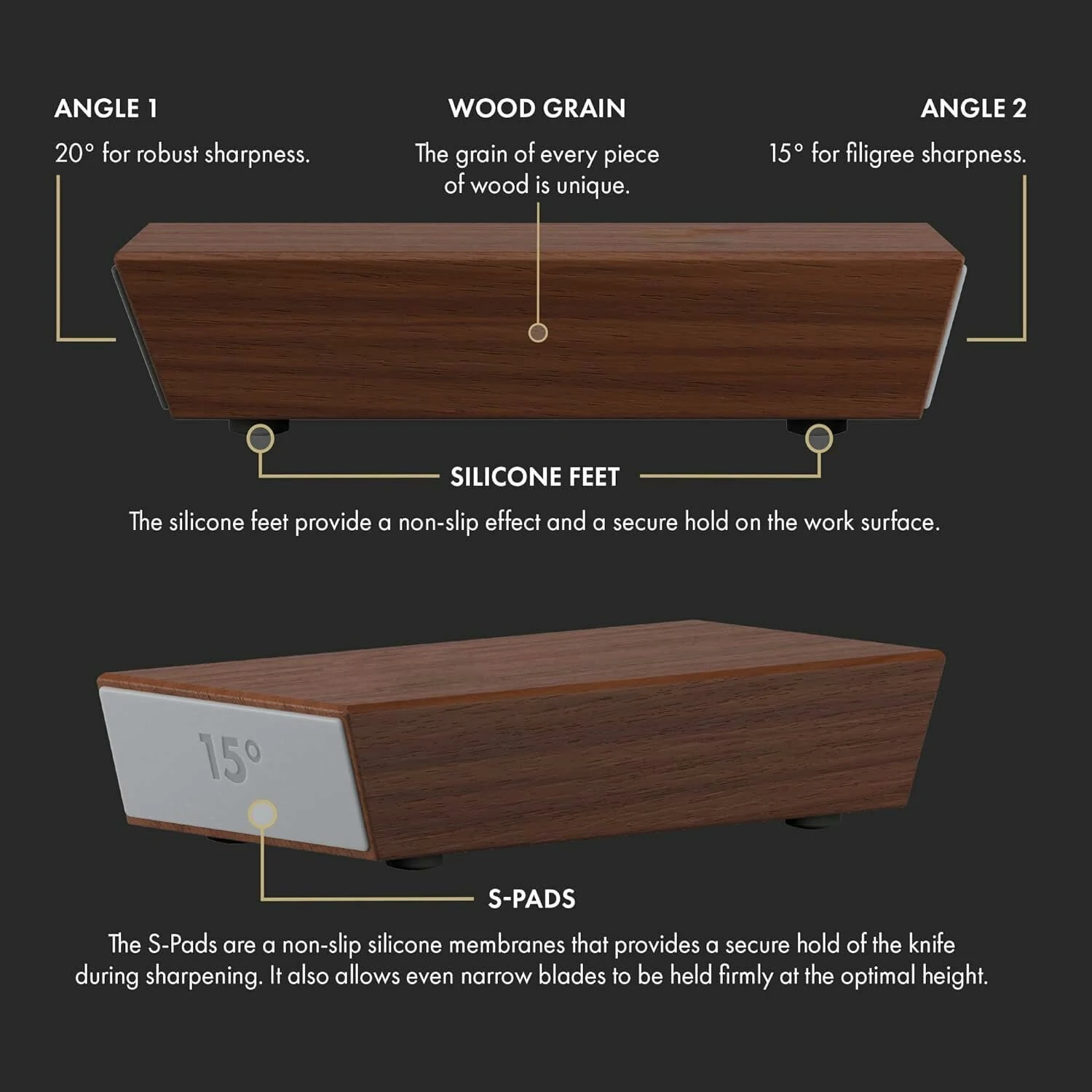 Newly Knife Sharpener Rolling Magnetic Knife Sharpener Kit Roller Edge Countertop Rolling Knife Sharpener Tool Two Sharpening Angles of 15° and 20° for Any Hardness Steel Makes Knife Sharpening — view 9