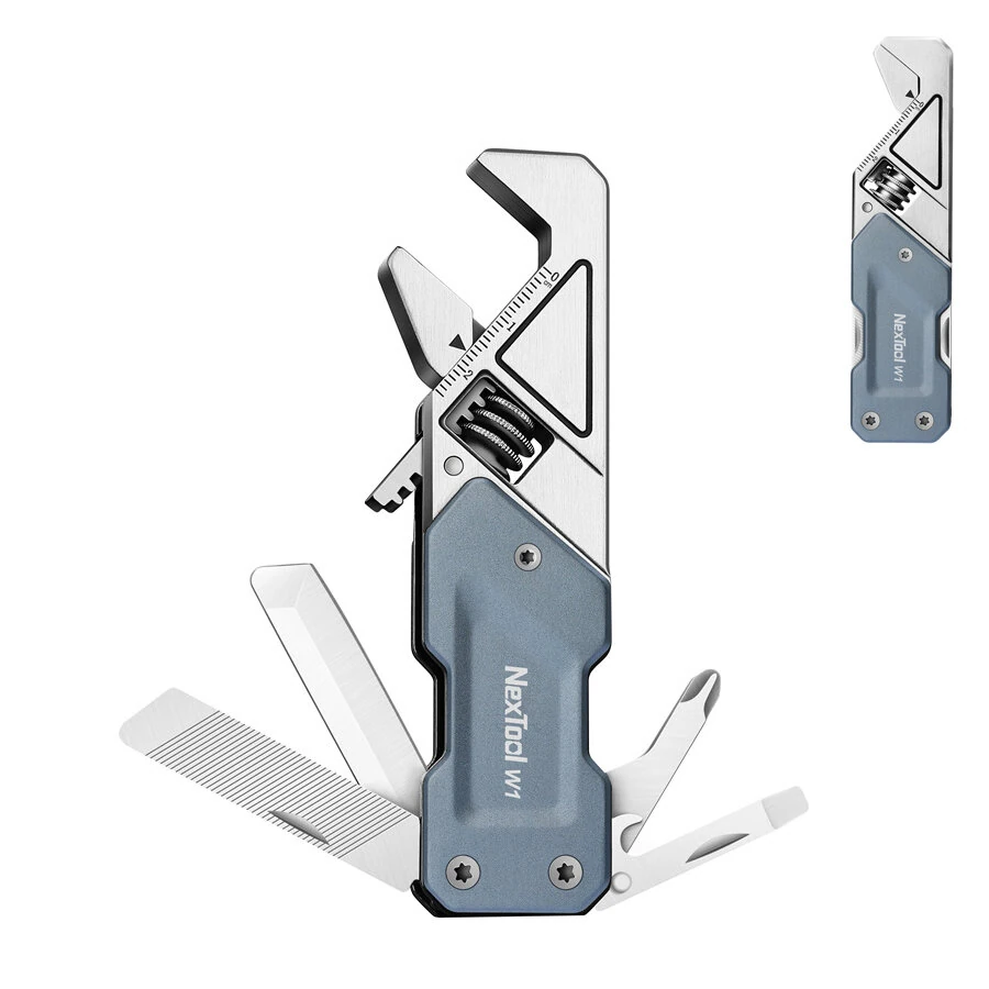 NexTool 6 In 1 EDC Adjustable Wrench Multitool Pocket Hand Tools Kit Screwdriver Bit Set Multi Function Tools Folding Knife File — view 11