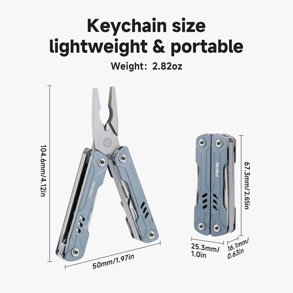 NexTool Mini Sailor Pliers S11/S11 PRO 12-In-1 Multitool Folding Pocket Plier Knife Screwdriver Scissors Portable EDC Outdoor Hand Tools — view 12