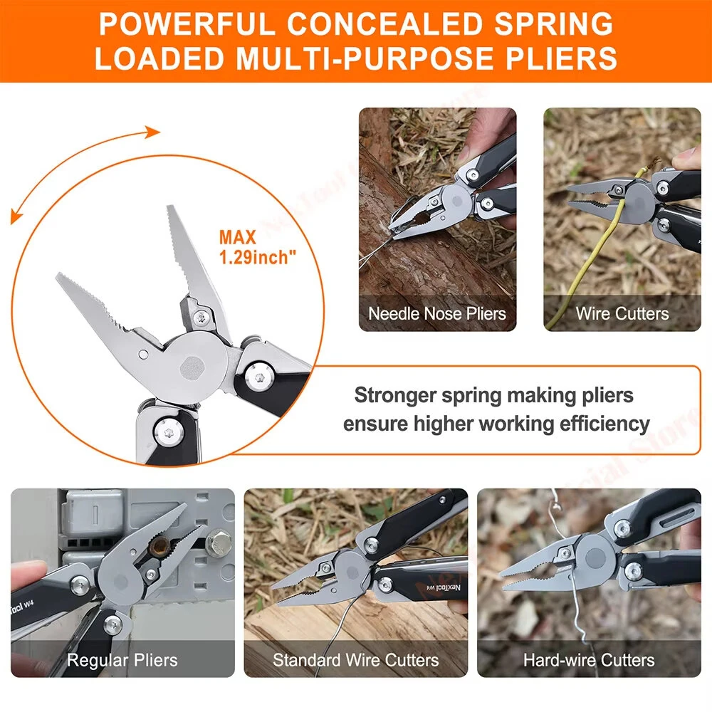 NexTool W4 Multitool Wrench 11-In-1 Adjustable Wrench Pliers Hand Tools Screwdriver Wooding Saw Wood Working Tools — view 8