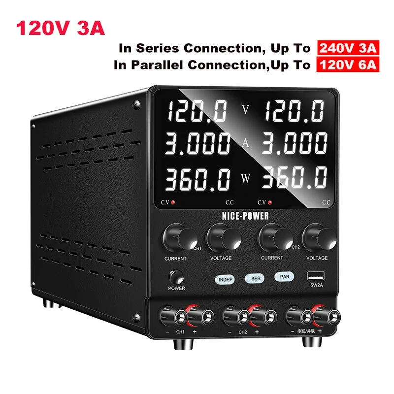NICE-POWER SPS-2KD Dual-Channel DC Power Supply Series Parallel Independent Triple Output Function Bench Power 120V 60V 30V — view 7