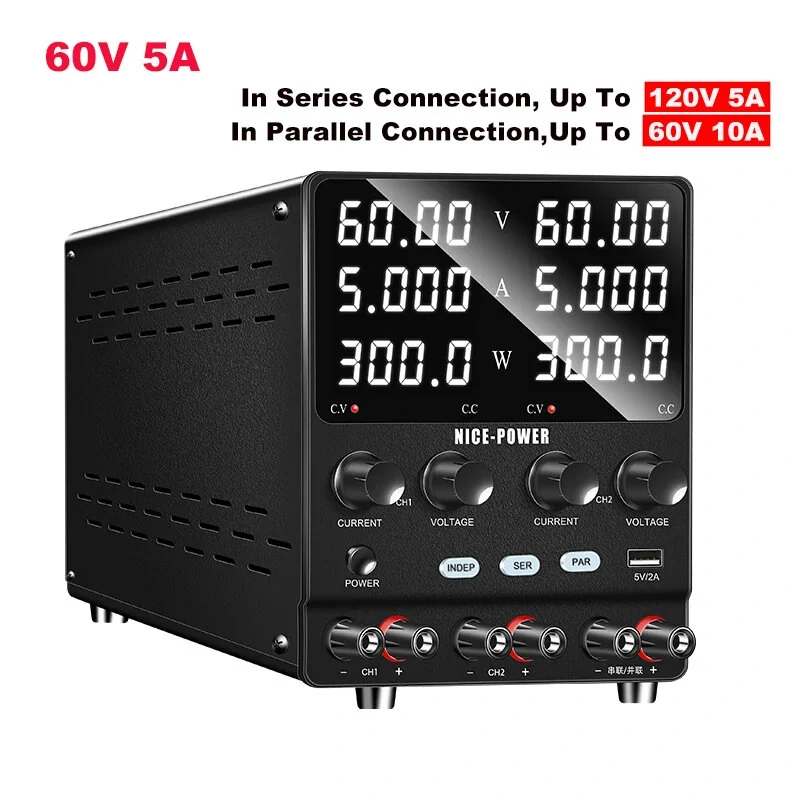 NICE-POWER SPS-2KD Dual-Channel DC Power Supply Series Parallel Independent Triple Output Function Bench Power 120V 60V 30V — view 8