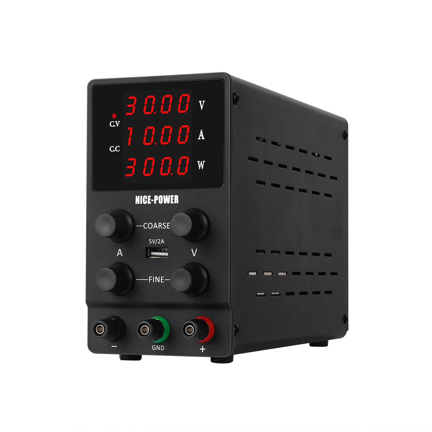 NICE-POWER SPS3010 Digital Power Supply 0-30V 0-10A Four-Digit Display USB 5V2A Adjustable Knobs Stable DC Output — view 3