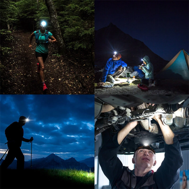 NICRON H15T 500LM High Brightness Headlamp Spot/Flood Double-Swich LED Flashlight LED Light Portable Waterproof Dual-Fuel Headlamp — view 3