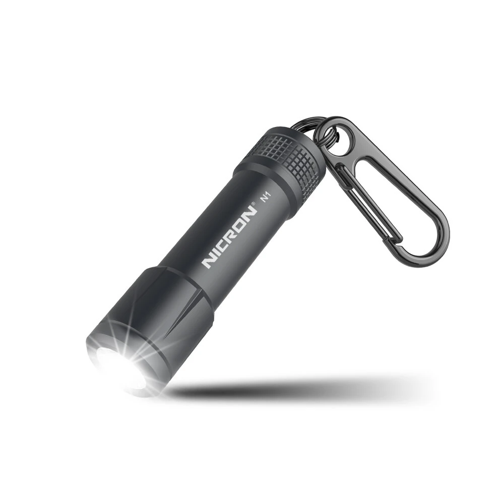 NICRON N1Micro 100LM Mini LED Keychain Flashlight Outdoor Charging Key Chain Light Lamp Waterproof IPX7 For EDC Torch — NICRON