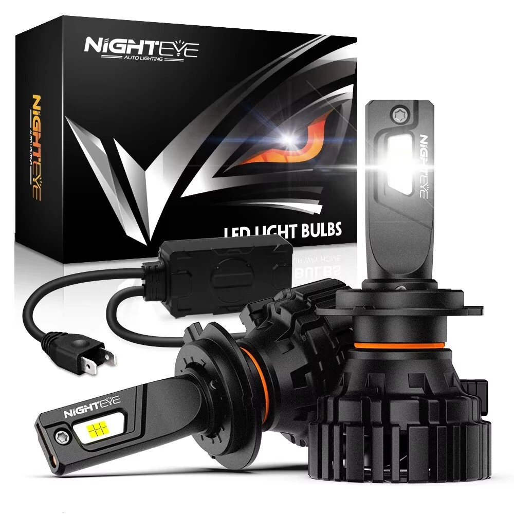 NightEye Auto Lighting 120W CSP LED Headlight Bulbs 30000LM 6000K Cool White IP68 Waterproof H1 H4 H7 H11 9005 9006 9012 Automotive Lighting Aluminum Copper — view 2