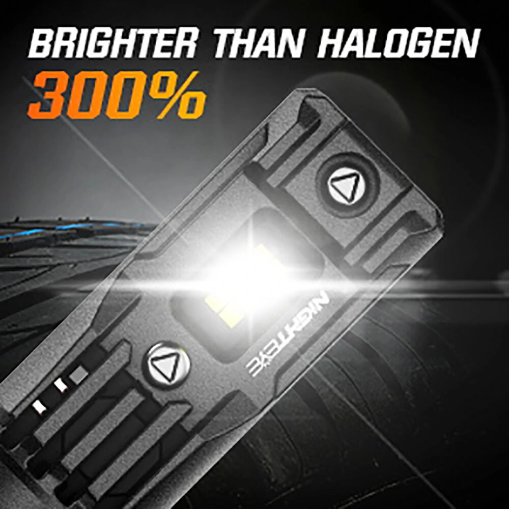 NightEye Auto Lighting 2PCS 6500K White LED Car Headlight Bulbs 22000LM/Pair LED Front Headlamp IP68 Waterproof — view 7