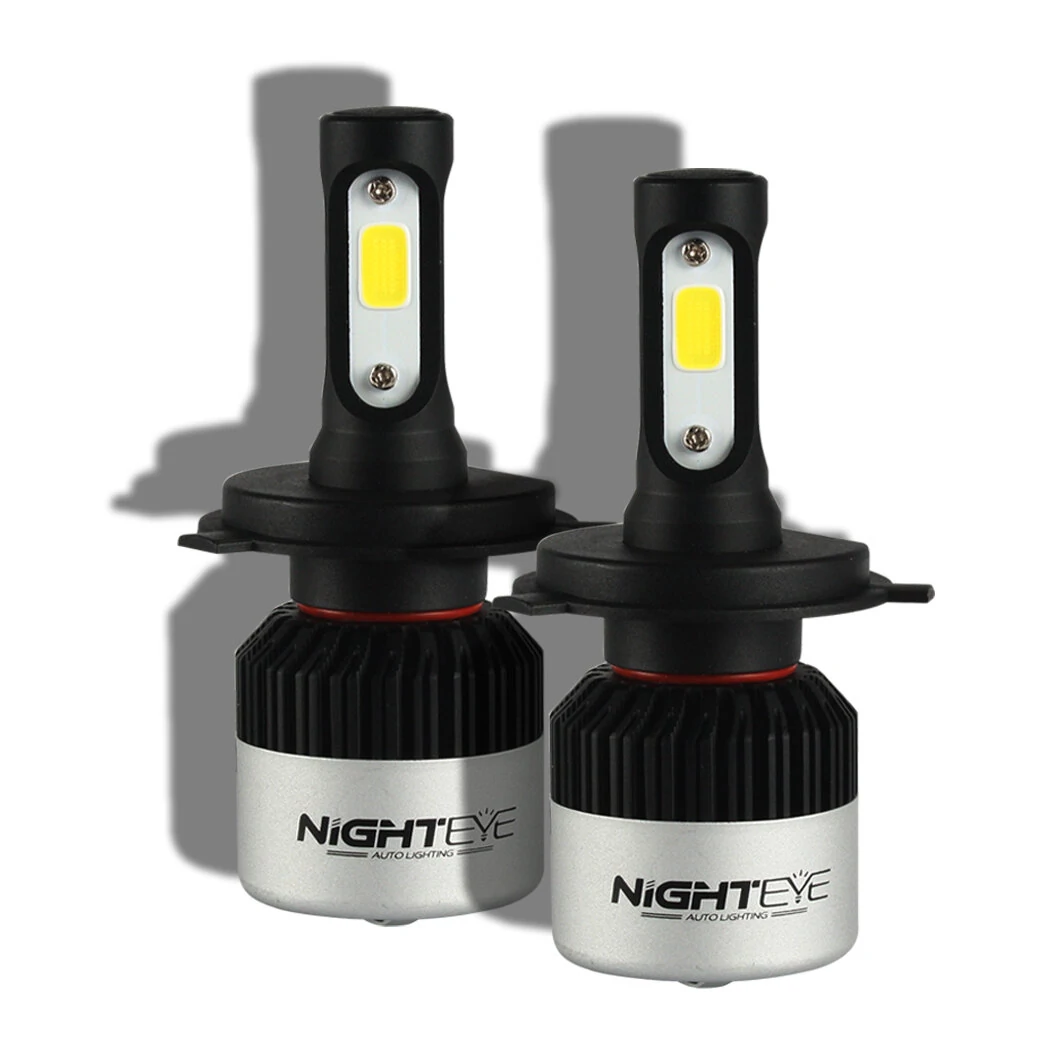 Nighteye DC 9V-32V Pair LED Car Headlights 6500K Cool White 9000LM/ Pair LED Headlamp IP68 Waterproof High Low Beam — view 4