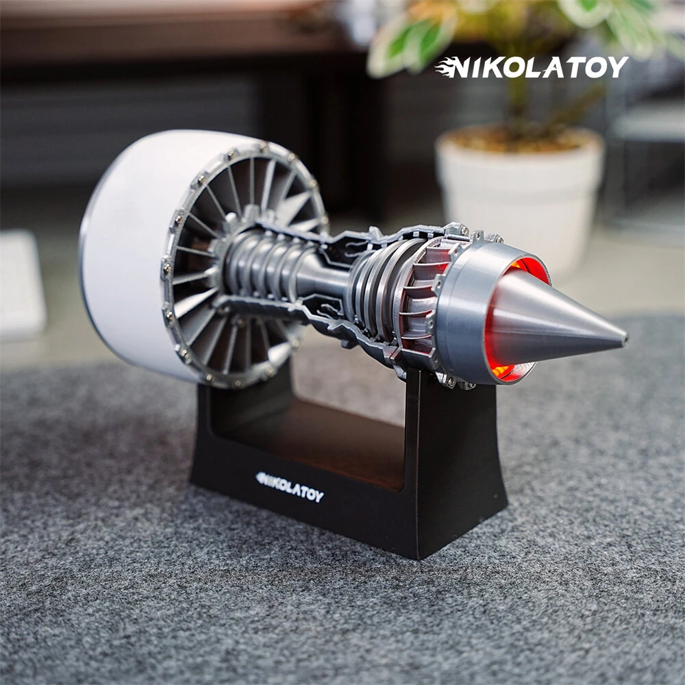 NikolaToy A380 Aircraft Turbofan Engine Model TR900 Creative Desktop Ornaments 23cm / 9in Physics Experiment Science Education Toys — view 8