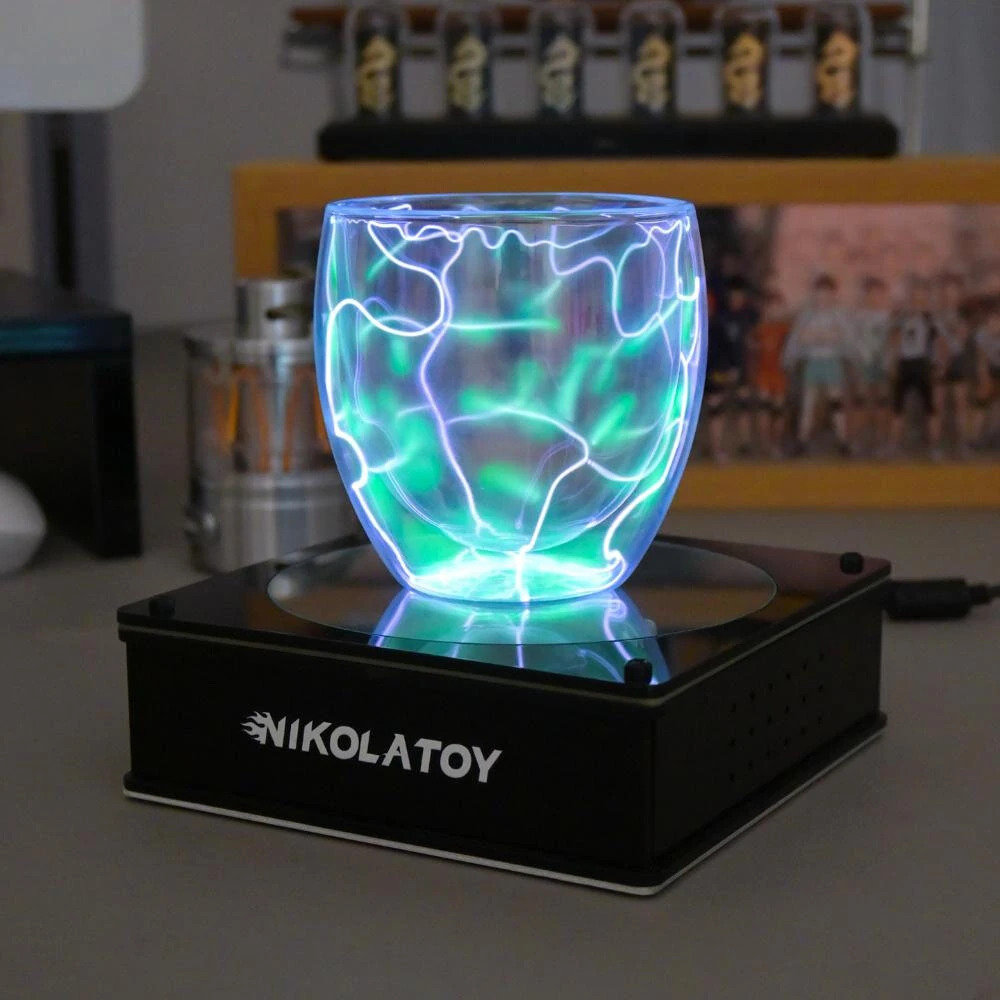 NIKOLATOY Creative Inert Gas Lightning Cup Including base Desktop Ornaments Scientific Research Teaching Aids Set Model Toy