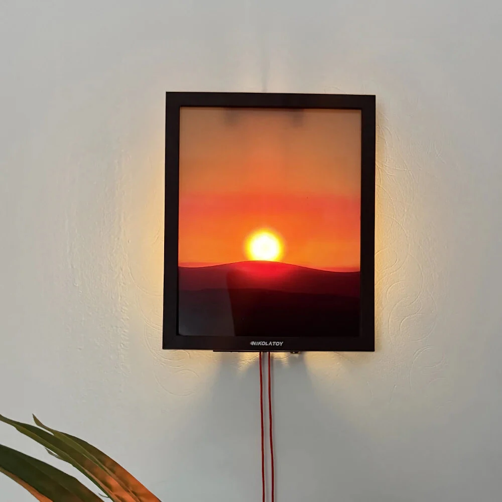NIKOLATOY Creative Sunset Hand Pulled Night Light Wall Decoration — view 4