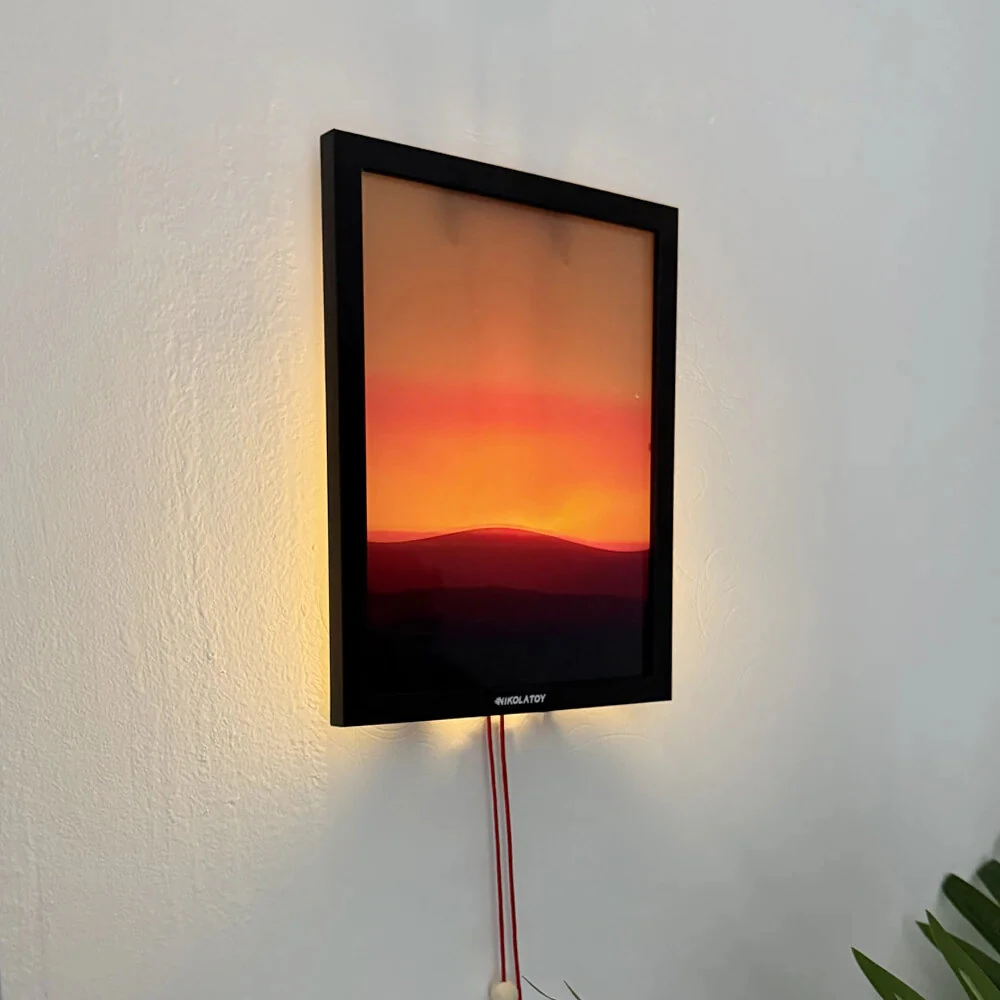 NIKOLATOY Creative Sunset Hand Pulled Night Light Wall Decoration — view 5