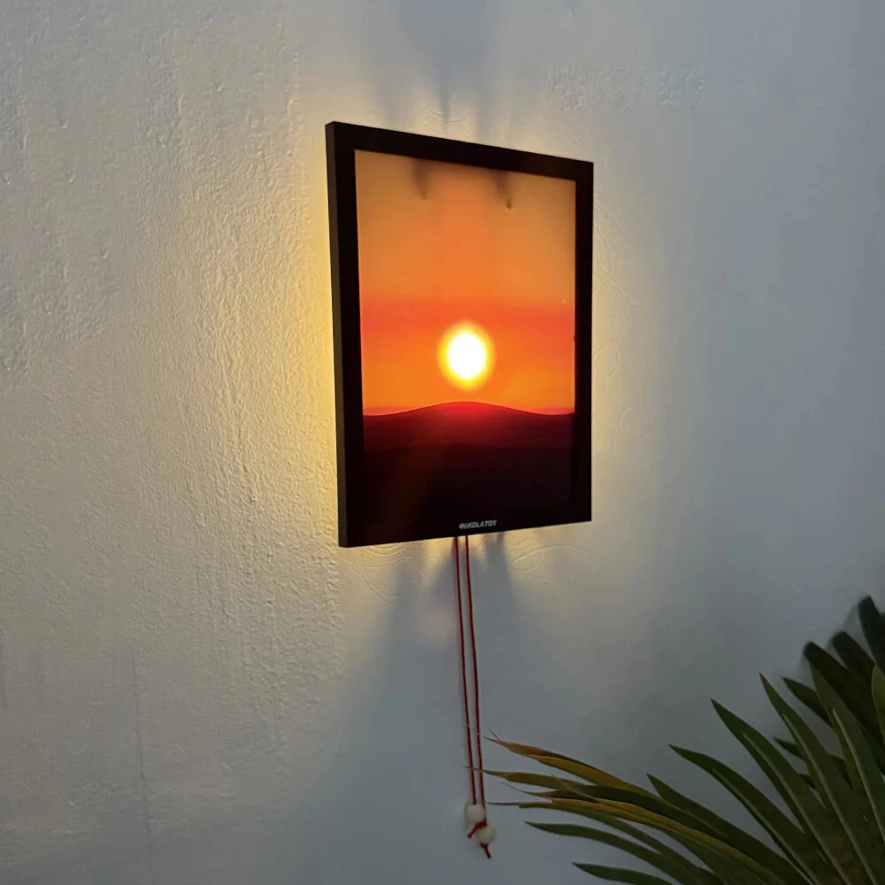 NIKOLATOY Creative Sunset Hand Pulled Night Light Wall Decoration — view 6