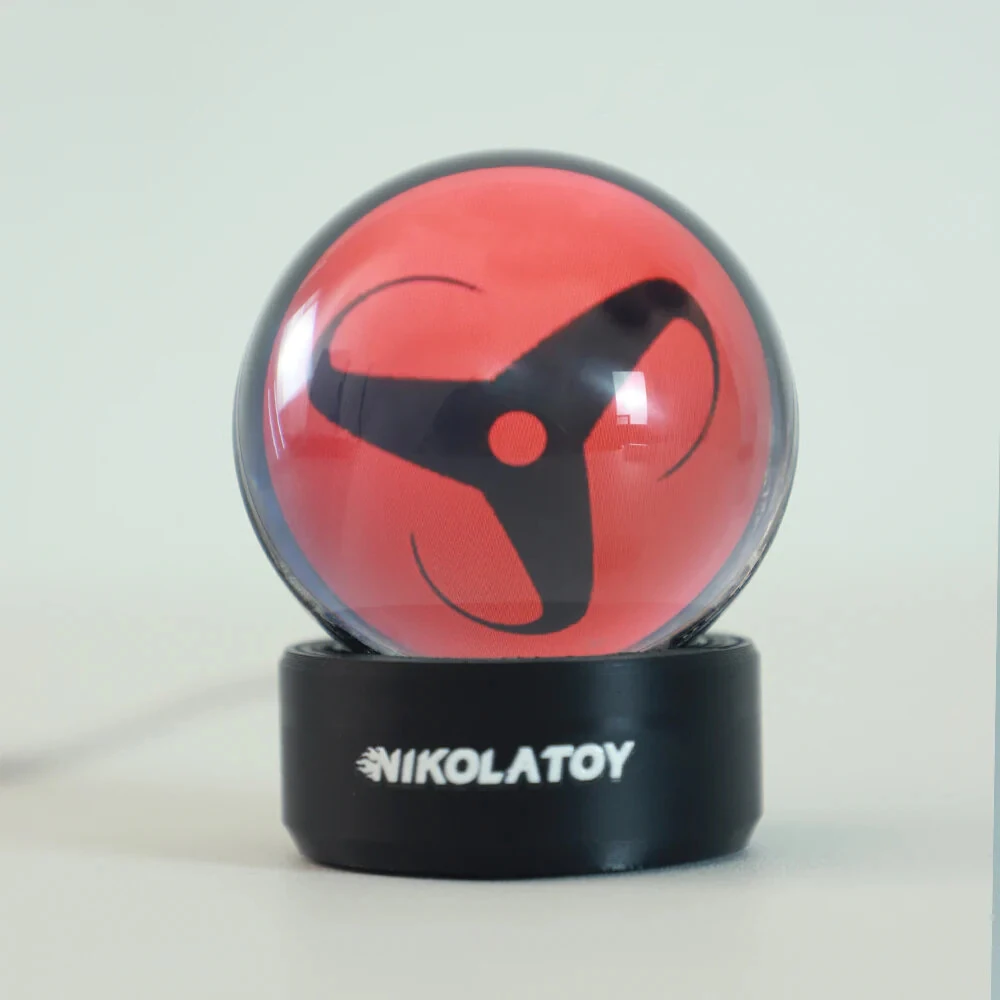 NIKOLATOY Kaleidoscope Sharingan Crystal Ball Rechargeable LED Music Rhythm Display Desktop Ornament Science Discovery Toys Gifts — view 4