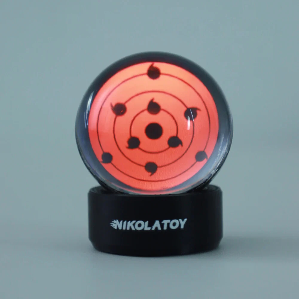 NIKOLATOY Kaleidoscope Sharingan Crystal Ball Rechargeable LED Music Rhythm Display Desktop Ornament Science Discovery Toys Gifts — view 5