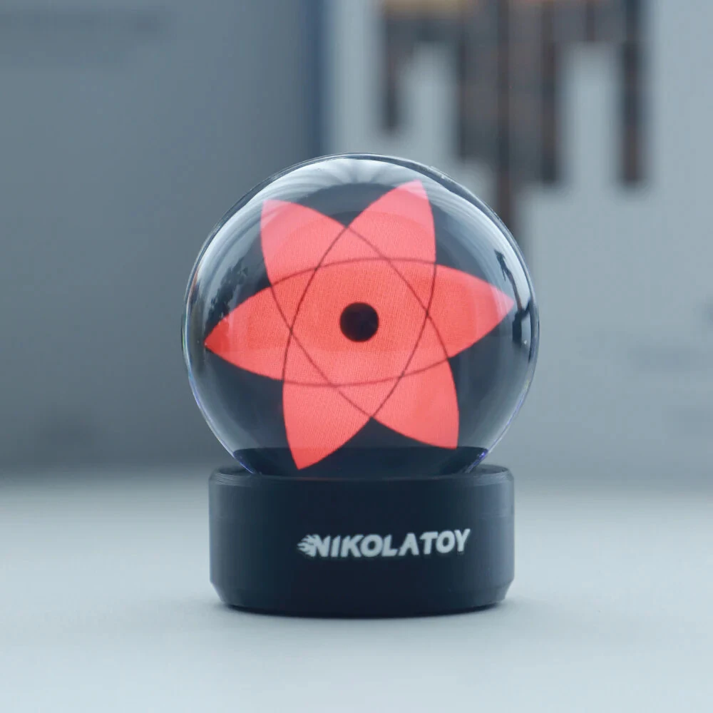 NIKOLATOY Kaleidoscope Sharingan Crystal Ball Rechargeable LED Music Rhythm Display Desktop Ornament Science Discovery Toys Gifts — view 6