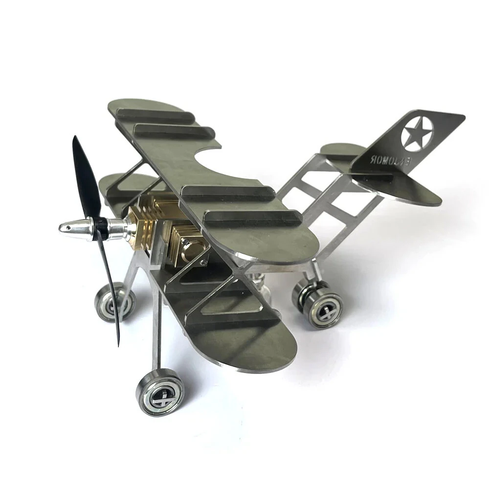 NikolaToy Mini Stirling Engine Upgraded Model Aircraft DIY Assembly Kit Creative Desktop Ornaments Decoration Science Discovery Toys — view 3