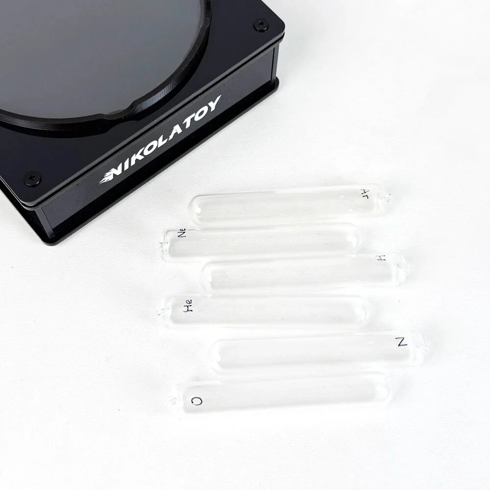 NIKOLATOY Tesla Plasma Reaction Glass Sealed Rare Gas Light-emitting Tube Set Creative Desktop Decoration Science Discovery Toys — view 5