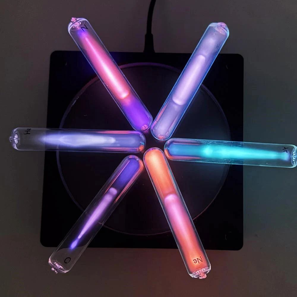 NIKOLATOY Tesla Plasma Reaction Glass Sealed Rare Gas Light-emitting Tube Set Creative Desktop Decoration Science Discovery Toys — view 6