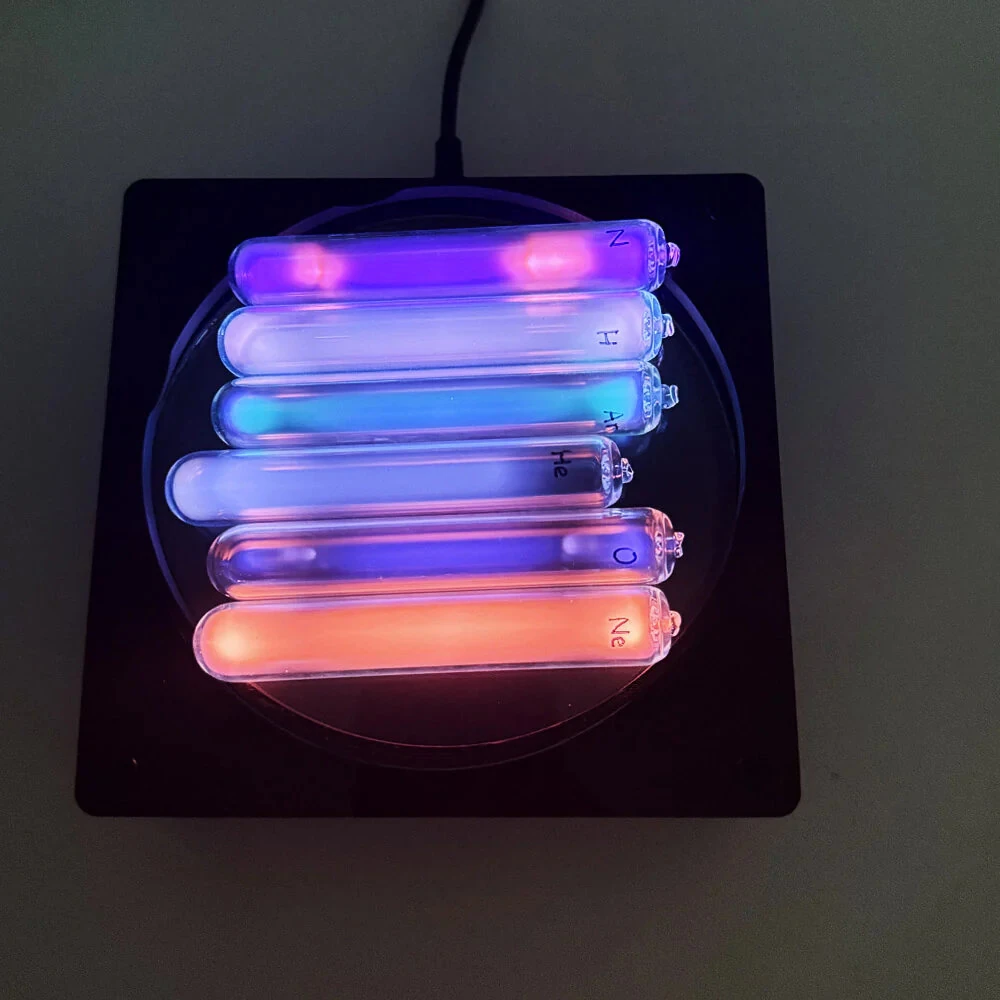 NIKOLATOY Tesla Plasma Reaction Glass Sealed Rare Gas Light-emitting Tube Set Creative Desktop Decoration Science Discovery Toys — view 7