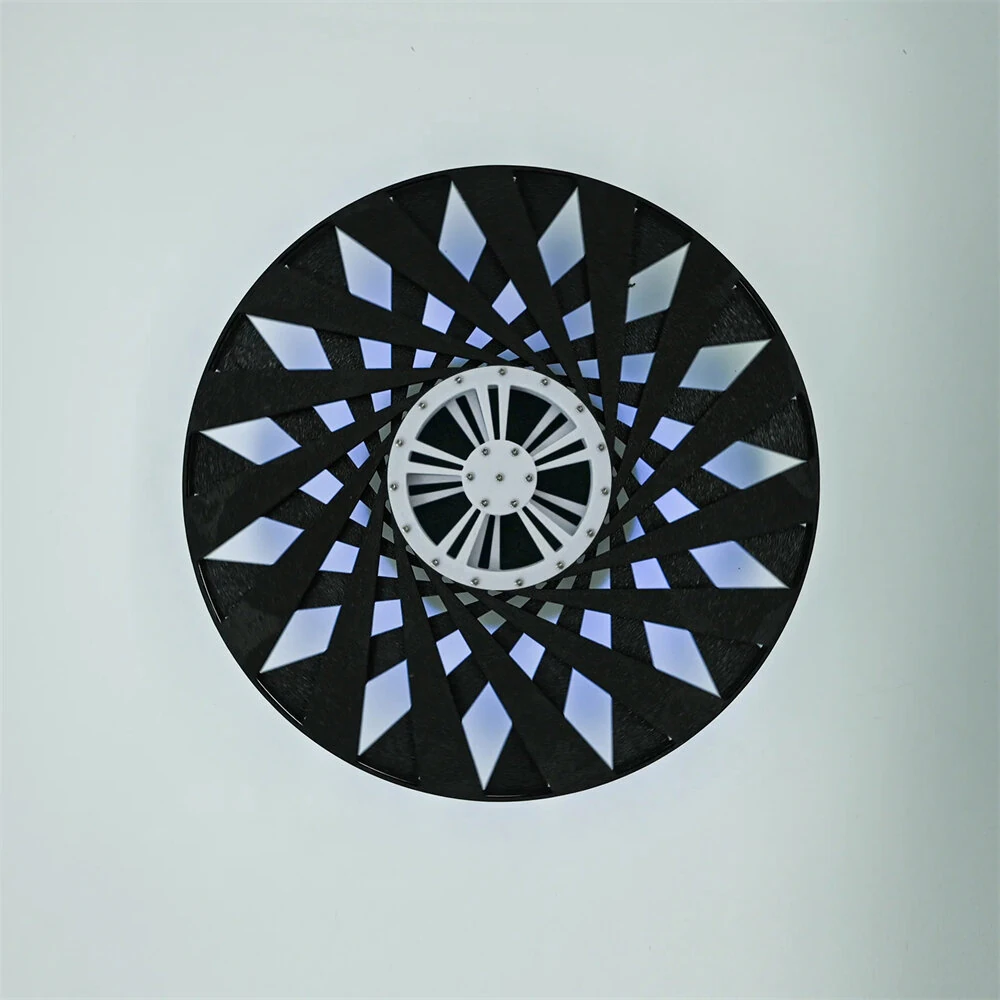 NIKOLATOY Time Travel Visual Arts Creative Desktop Ornaments LED Spiral Art Wall Light — view 3