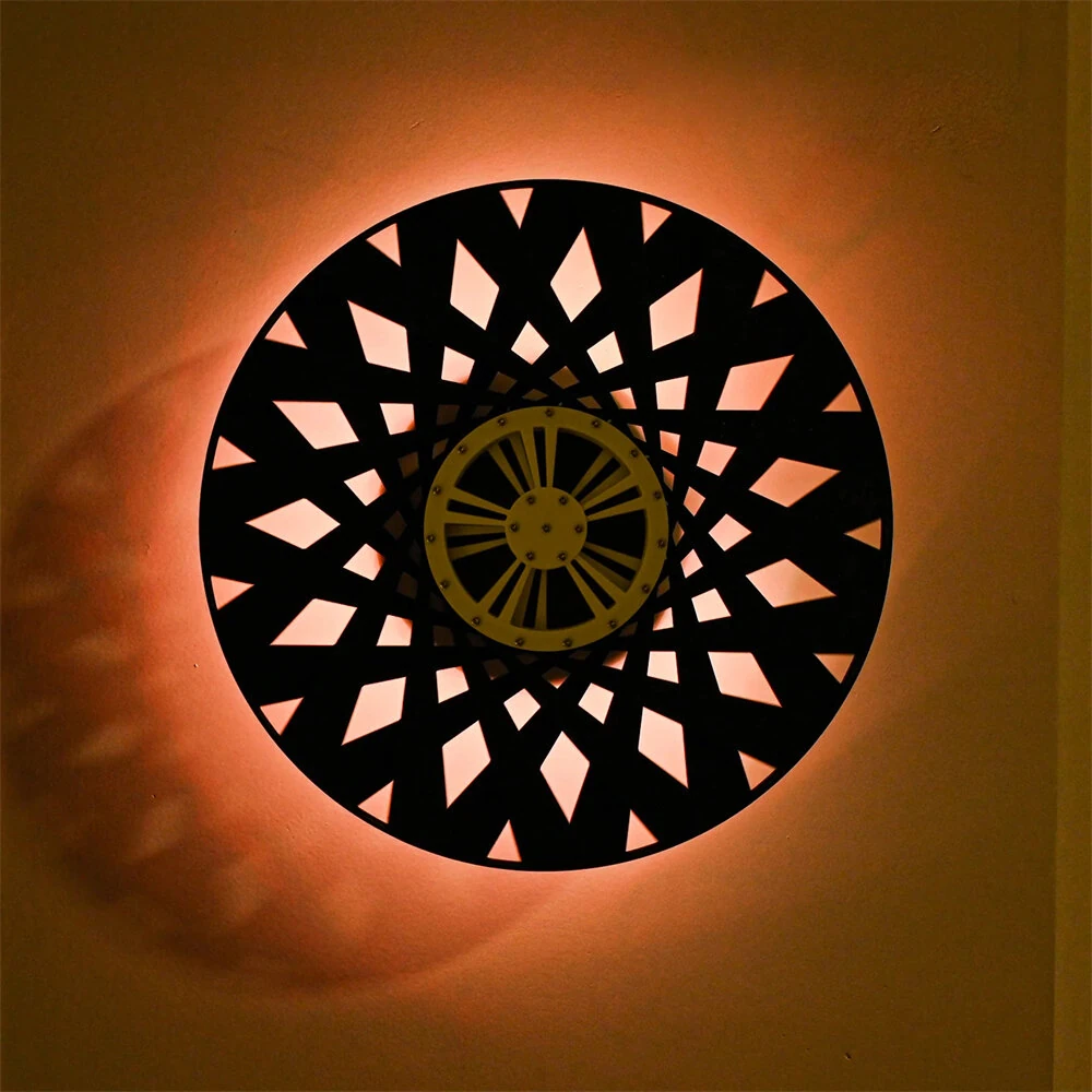 NIKOLATOY Time Travel Visual Arts Creative Desktop Ornaments LED Spiral Art Wall Light — view 4