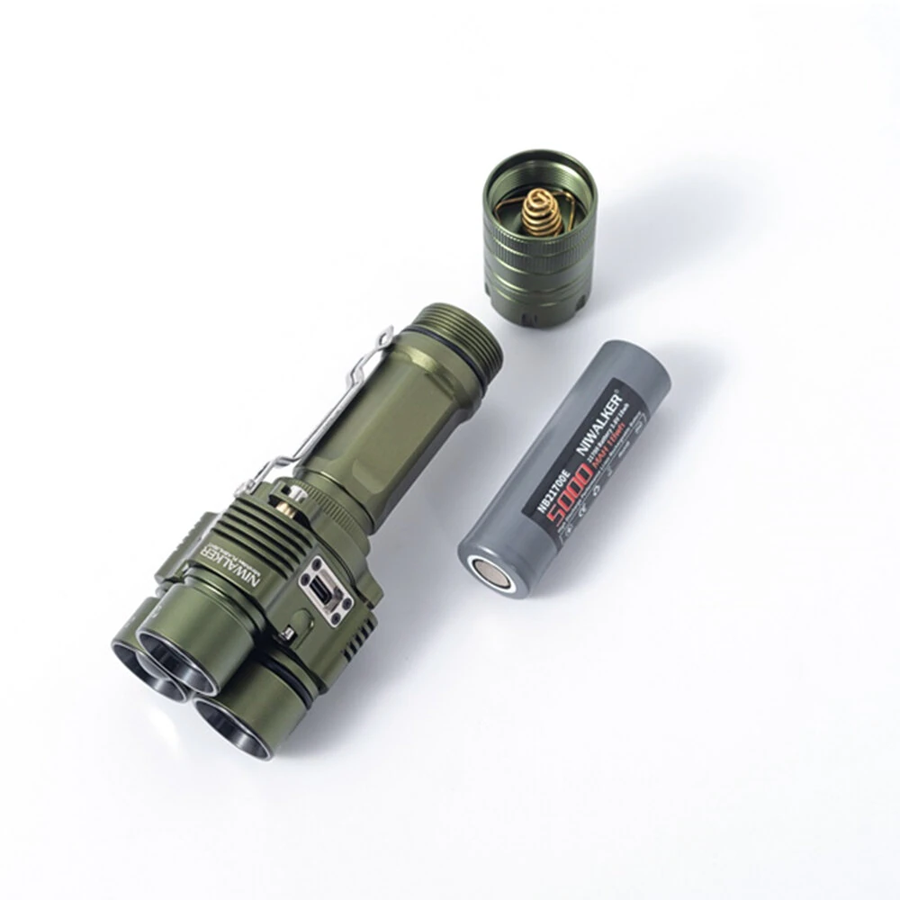 Niwalker ES3 Pro 3500LM CW & NW Multipurpose Powerful 21700 Flashlight Type-C Rechargeable Multi Light Sources Strong Light LED Mini Torch — view 9