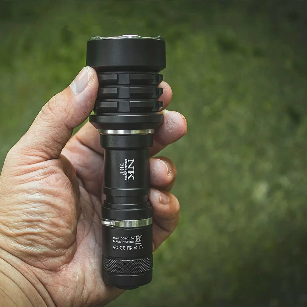 Niwalker N70T 3500LM Tactical Flashlight 300M Thrower Type-C 21700 Battery Rechargeable Tactical LED Torch — view 7