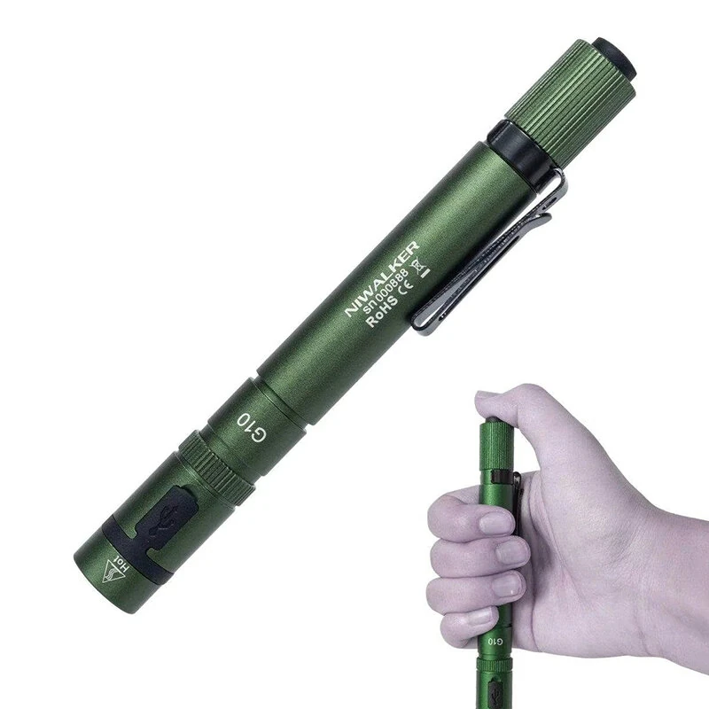 Niwalker NWG10 650 Lumen USB Rechargeable LED Penlight EDC Pocket Flashlight with Bidirectional Clip — view 2
