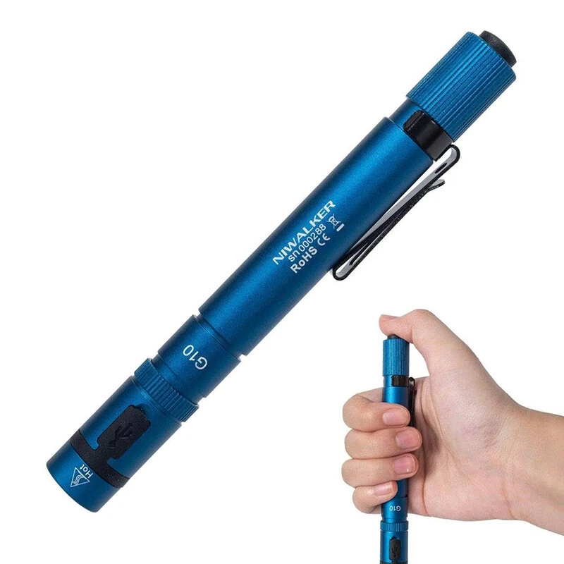 Niwalker NWG10 650 Lumen USB Rechargeable LED Penlight EDC Pocket Flashlight with Bidirectional Clip — view 3